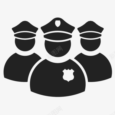 小组领导警察小组保安图标图标