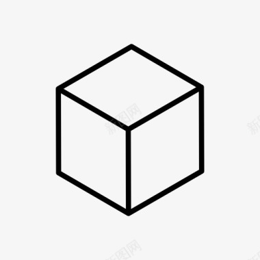 立方体正方形平板图标图标