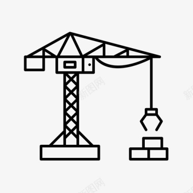 工程矢量素材起重机制造商机器图标图标
