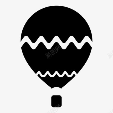 热气球飞行热气球火漂浮图标图标