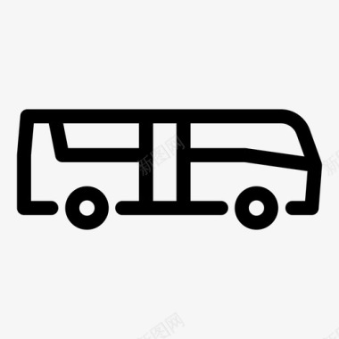 公共交通标识长途汽车公共交通客运图标图标