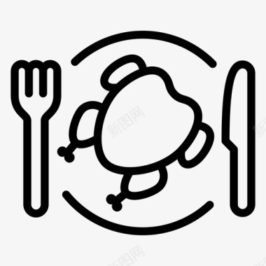 食品和餐厅鸡肉餐厅拼盘图标图标