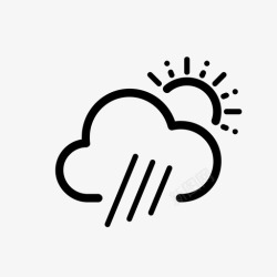 下雨中暴雨云可能下雨可能有降水图标高清图片