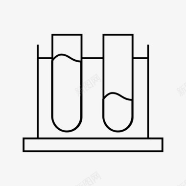 轻视试管化学轻视图标图标