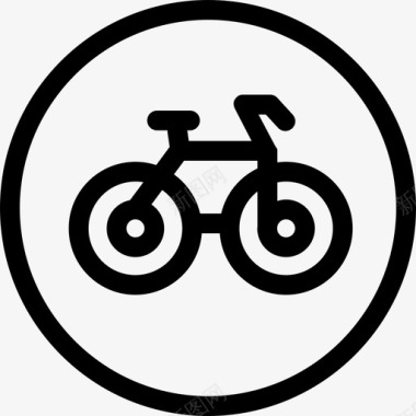 人员倍增自行车交通工具标志图标图标