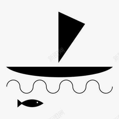 船海船鱼图标图标