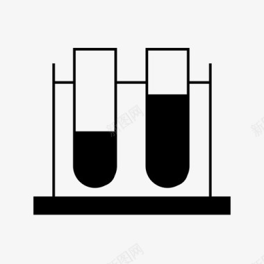 小烧杯试管架科学实验室图标图标