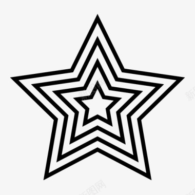 星星树顶饰样式图标图标