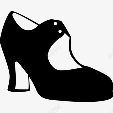 弗拉门戈女鞋工具弗拉门戈舞扁平图标图标