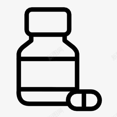 药瓶药品医生多种维生素图标图标