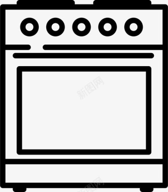 新建烤箱炉灶推迟图标图标