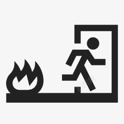 消防安全出口消防出口消防安全图标高清图片