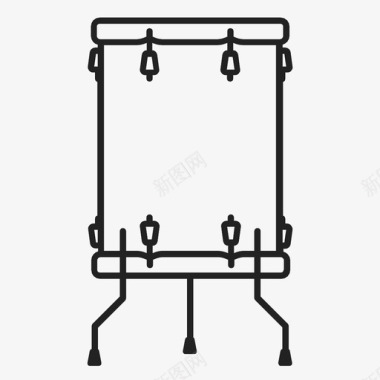 音乐器材鼓地板鼓鼓手地板图标图标