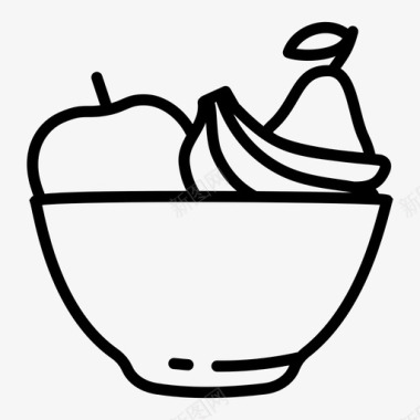果盘水果沙拉梨图标图标