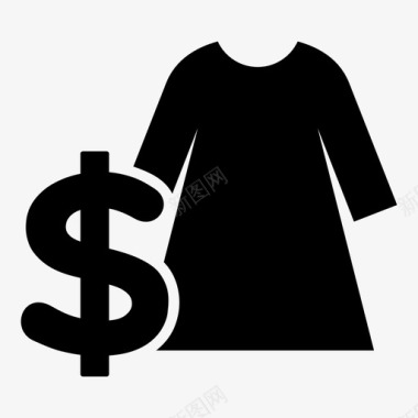 女性服装服装价格服装店标签图标图标