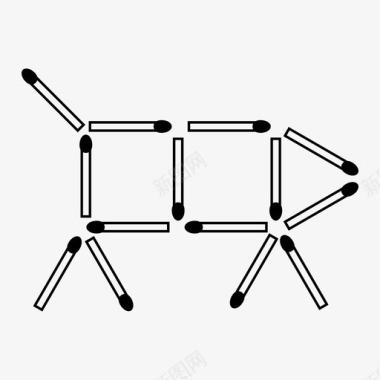 玩具标志火柴狗聪明宠物图标图标