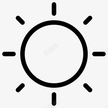 清晰的太阳天气温暖图标图标