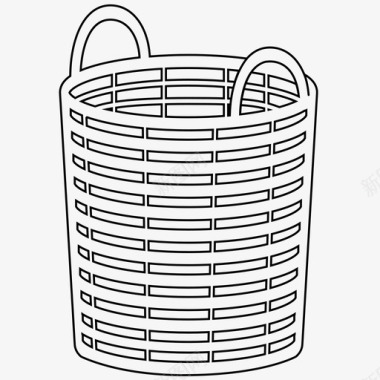 洗衣篮物品篮子图标图标