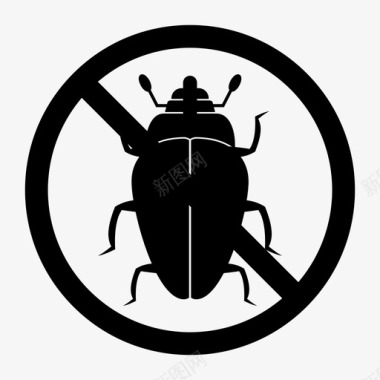 害虫没有虫子杀虫剂害虫防治图标图标