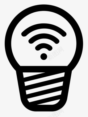 智能灯省电节能图标图标