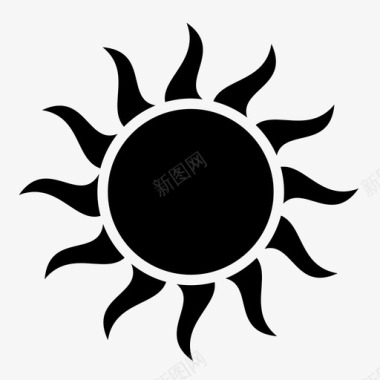 太阳能板太阳向日葵太阳光图标图标