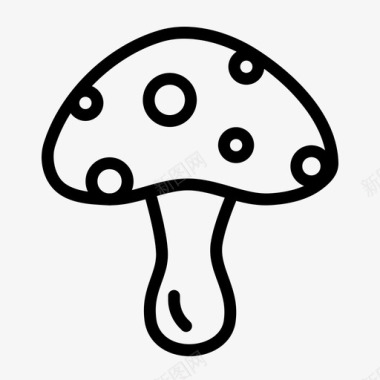 蘑菇树干茎图标图标