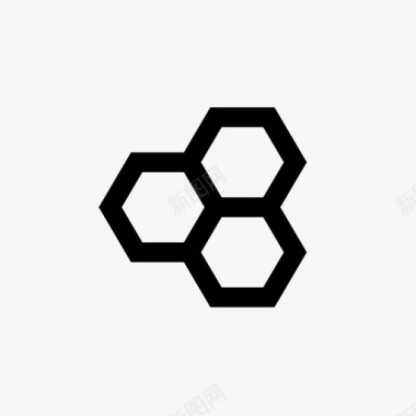 蜂巢分组几何图标图标