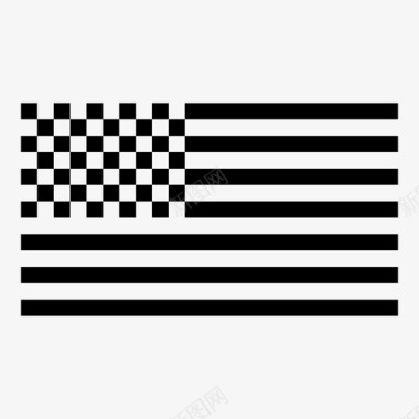 美国国旗波浪美国图标图标