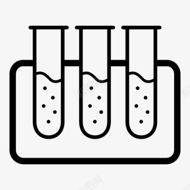飞溅血液试管研究混合图标图标