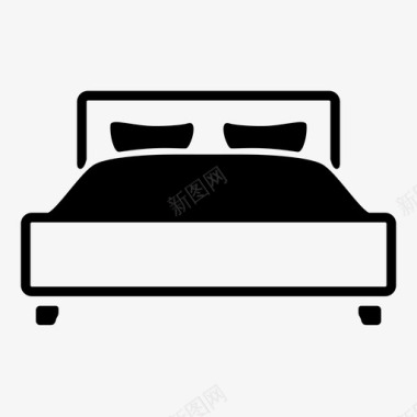 枕头床垫子梦图标图标