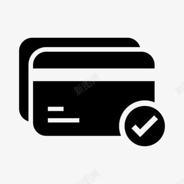 信用卡诈银行卡确认支付好图标图标