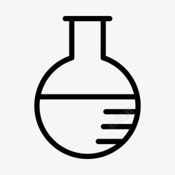 实验室课堂圆底烧瓶化学课堂图标高清图片