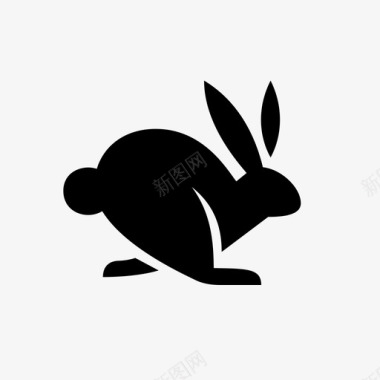 情侣的动物兔子动物耳朵图标图标