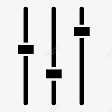调节矛盾混音板频道电平音量控制图标图标
