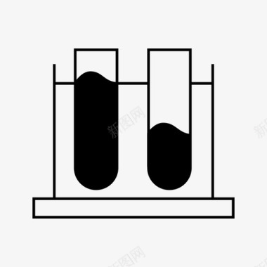 鼓铃立面试管痛苦化学图标图标