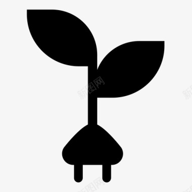 绿色能源信号电力图标图标