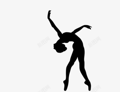 芭蕾舞演员舞者姿势图标图标