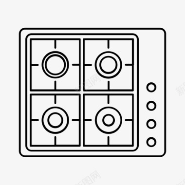 热水水壶煤气灶炉灶烤箱图标图标