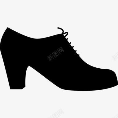 女弗拉门戈舞者黑鞋从侧面看弗拉门戈舞扁平图标图标