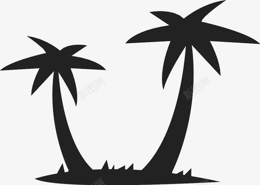 椰树椰子树图标图标