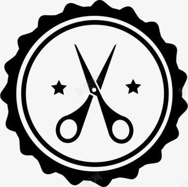 工具和用具剪刀徽章工具和用具发廊图标图标