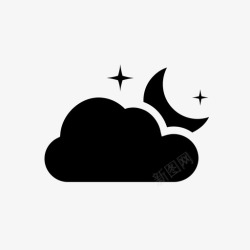 昼伏夜出多云夜已售出否图标高清图片