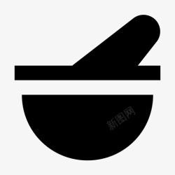 酒店前台大理石研钵研钵杵药房工具图标高清图片