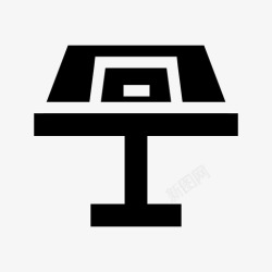 生活讲台讲台演讲推迟图标高清图片