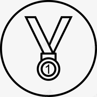 奖品创意金牌奖章获奖者职位图标图标
