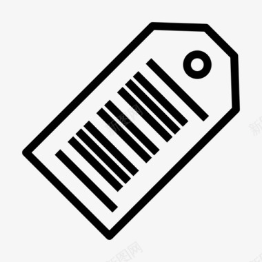 条形码标签机票购物图标图标