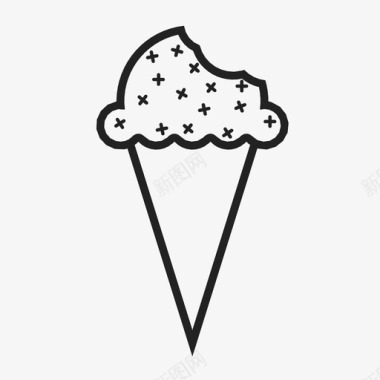 好玩冰淇淋筒好吃甜图标图标