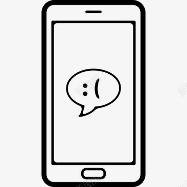 手机屏幕上的语音泡泡工具和用具手机图标图标