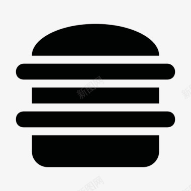 双汉堡面包吃图标图标
