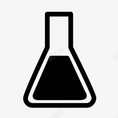 化学器材锥形烧瓶煮沸化学图标图标